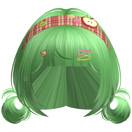 Igari Apple Messy Twin Buns (Green)