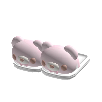 ♡ : baby evil bear soft slippers pink
