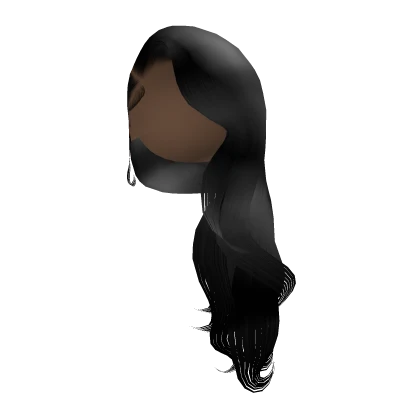 Long Side Swept Hair [Black]
