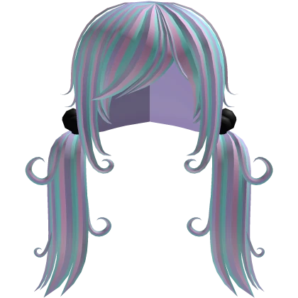 ♡ Pastel Goth Cutesy Low Swirly Pigtails SideBang♡