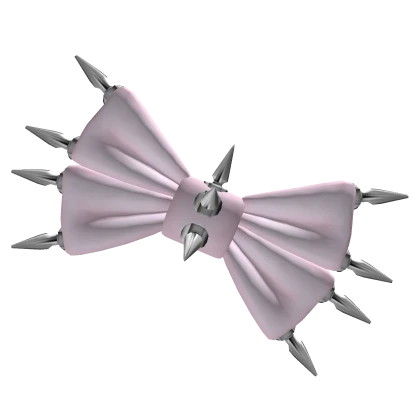 Oversize pink spiked pastel goth bow