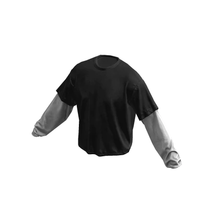 y2k Black Sleeved Shirt