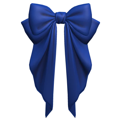 Big Hair Bow Blue Basic Cute Ribbon Head Cutesy