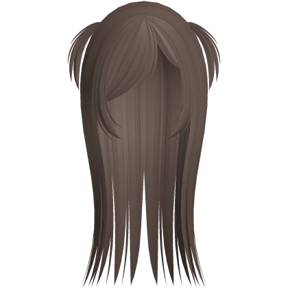 spiky wispy hair w side bangs brown