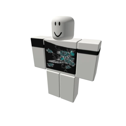 vkei 2000s moe graphic off shoulder cyan black 