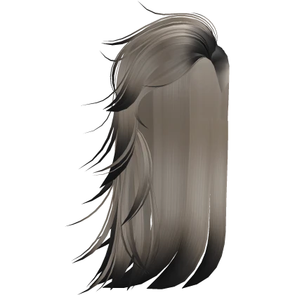 Half Shaved Side Swept Windy Messy Ombre Hair 