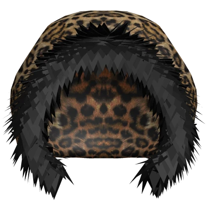 Fluffy Leopard Hood