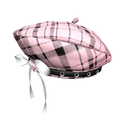 Decorative Plaid Beret