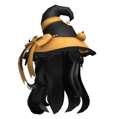 ♡ Halloween Long Witch Wavy Hair (Black) 