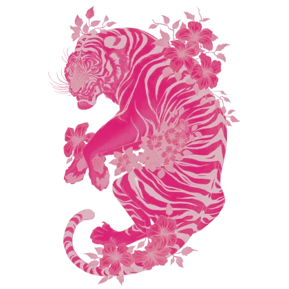 Pink Tropical Tiger McBling Harajuku Animal