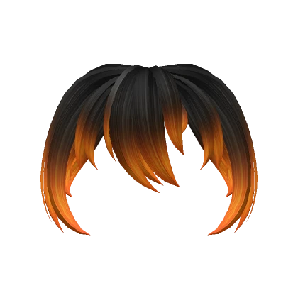 Anime Hair Bangs (Black to Orange)