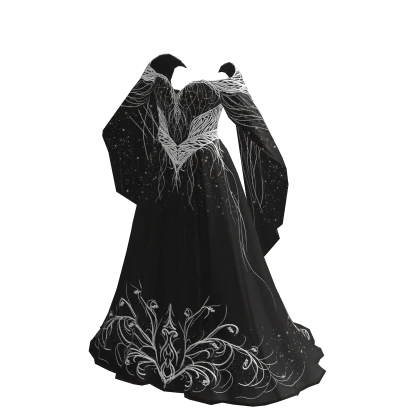 ♾️ Black and white celestial goddess dress
