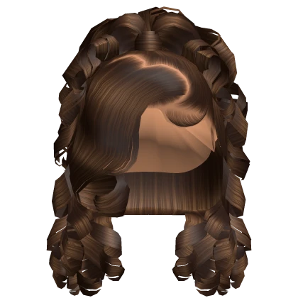 ☆ | Brown Heart Bang Curly Updo