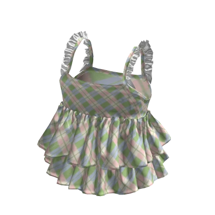 💜 Lace Chiffon Blouse_Green