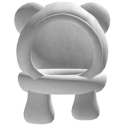 Cutesy Bear Scarf Hood In White