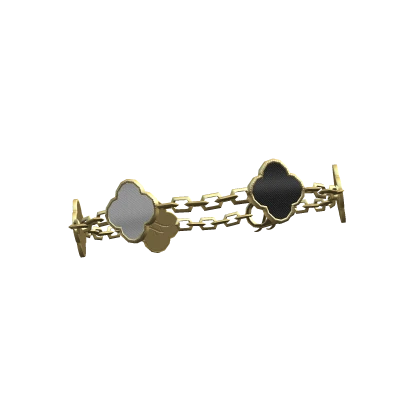 Gold Clover Angvli Bracelet Left 3.0