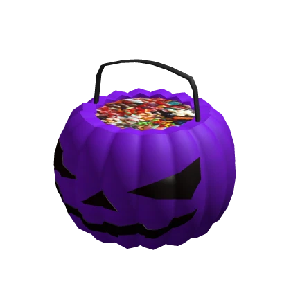 Holdable/Handheld Purple Pumpkin Basket/Bucket