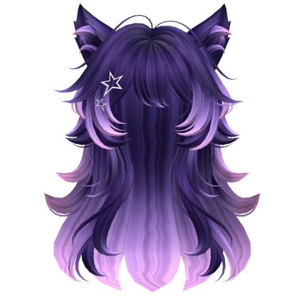 Super Fluffy Wavy Anime Hairstyle (Galaxy)