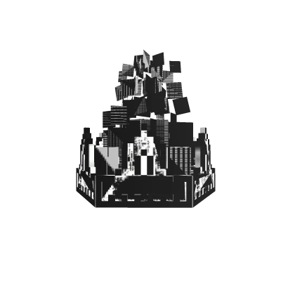 White Static Animated Glitch 8-Bit Crown [Effects]
