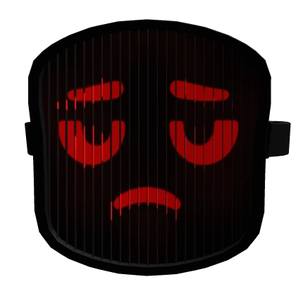 Red Mask Glowing Neon  3 -  Faces change
