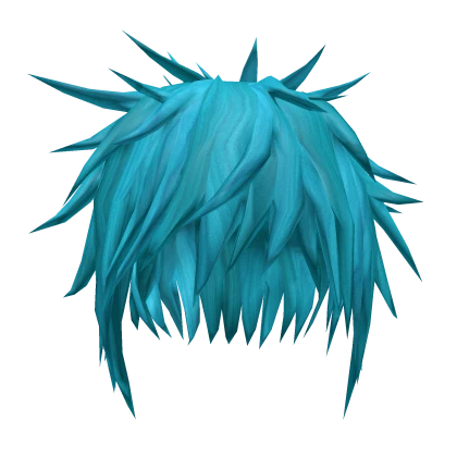 Blue Spiky Messy Boy Hair