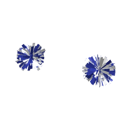 Handheld Blue Cowboy Cheerleader Pompoms 💙