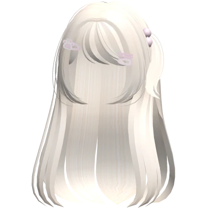 ꒰♡꒱ cute long blonde side pony hair /w clips