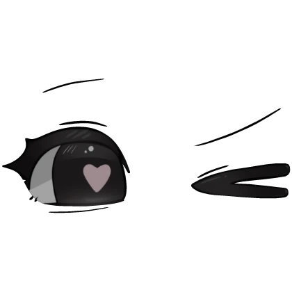 ꒰♡꒱ kawaii winking anime pink heart eyes