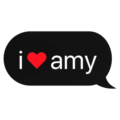 I heart amy sonic text