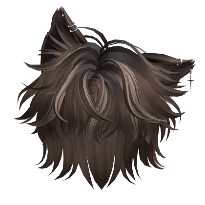 Brown&Blonde Pierced Cat Ears Hair