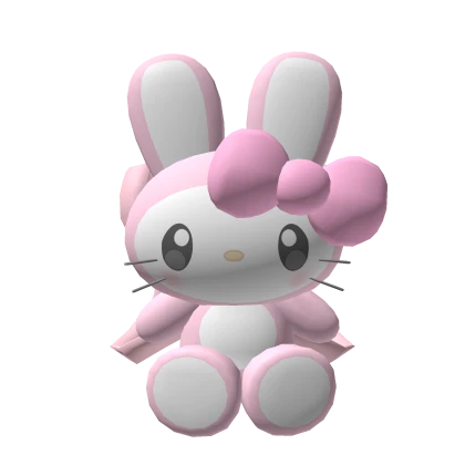 Cute Hello Kitty Backpack With Rabbit Costume 🩷