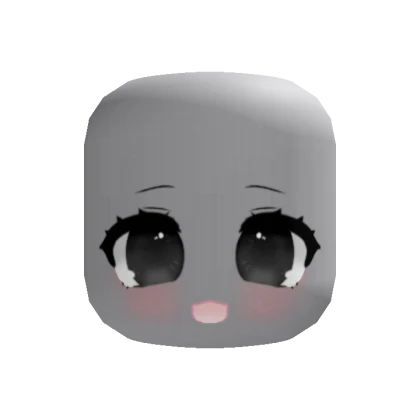 Gacha Anime Happy Cat Face (Black)