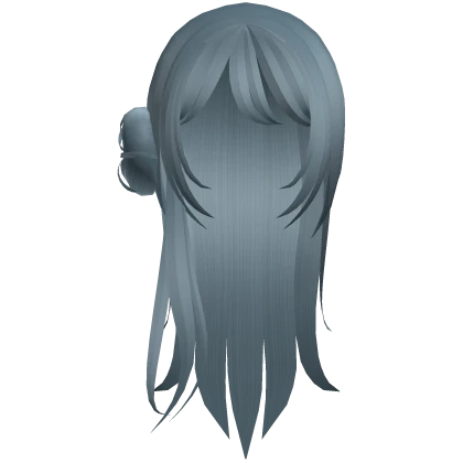 y2k shoujo adorable side bun blue