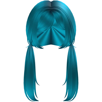 ♡ cute long anime pigtails blue moe