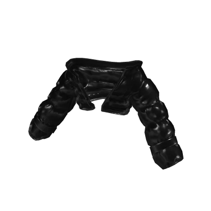 Black oversized puffer coat gaming jacket