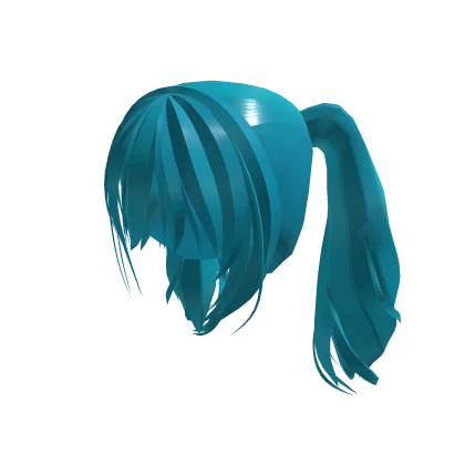 Miku Messy Twintails Hair blue shine metallic