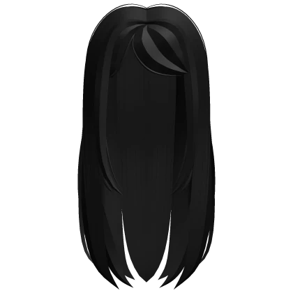 Long Emo Slicked Scene Hair (Black)