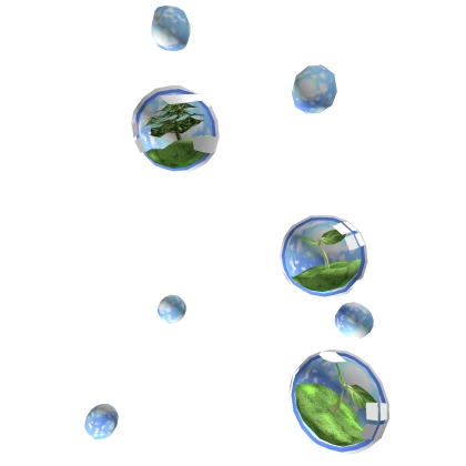Y2k Frutiger Aero Eco Blue Bubbles Aura