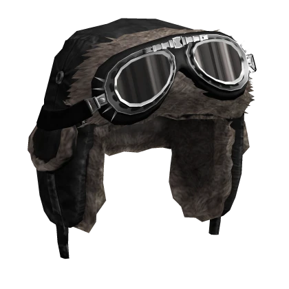 Black Winter Ushanka w/ Spiked Goggles