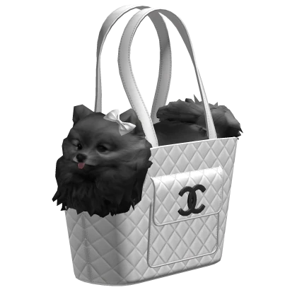 CC dog purse bag mcbling vintage 2000s white