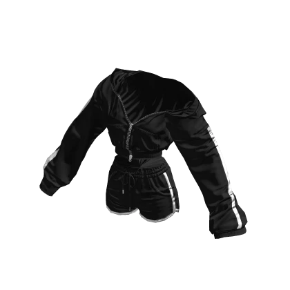 Black Sweat Hoodie Set