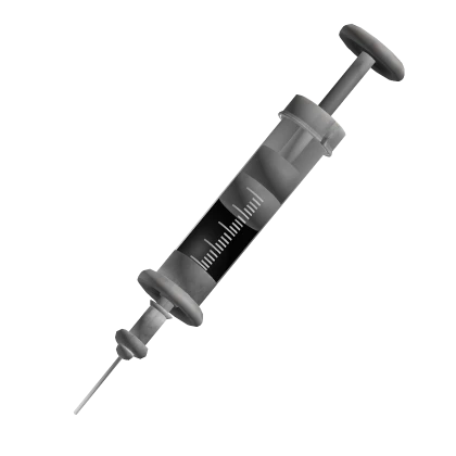 ♱ Black Scary Hospital Needle W Blood ♱