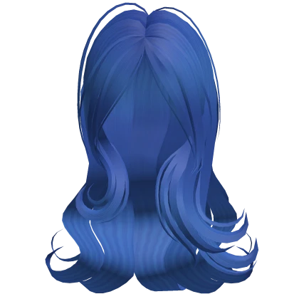 Heavenly Swirly Wavy Curly Hair Blue