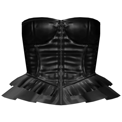 gothic corset latex mini dress in black 3.0