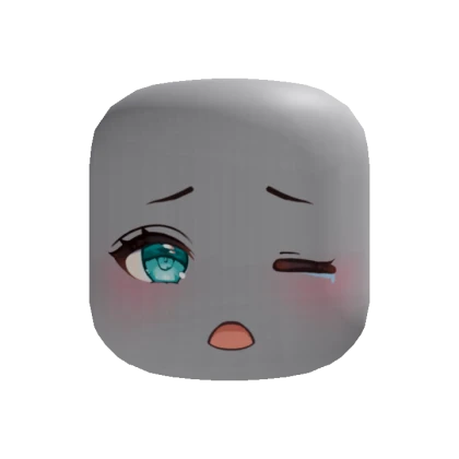 Kawaii Anime Crying Sad Face (Recolorable)