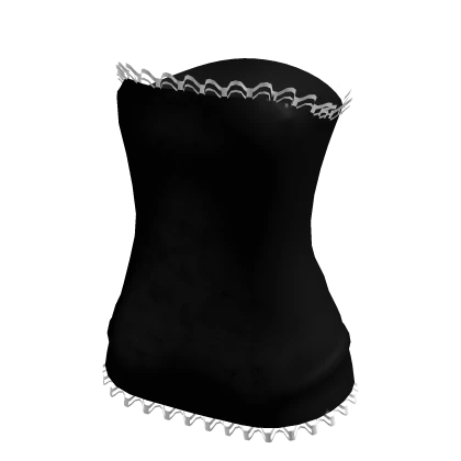 Black skirt with white trim