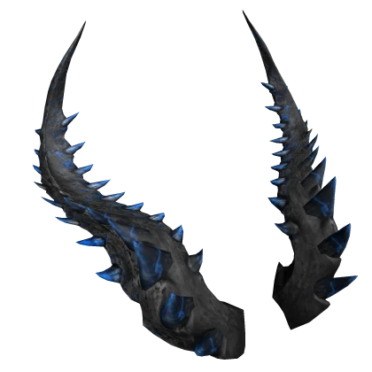 Black & Blue Dragon Horns