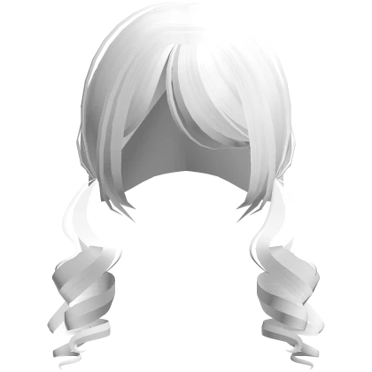 ♡ ꒰ white curly dollette pigtails
