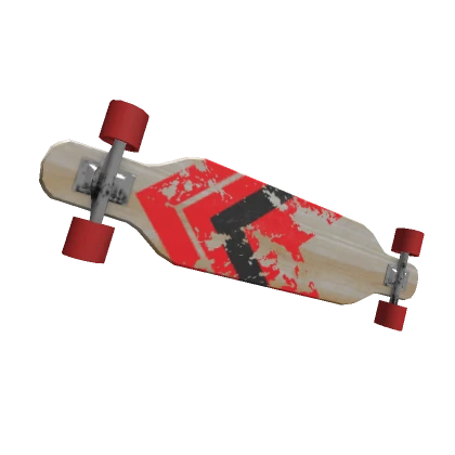 Red Chevron Patterned Longboard