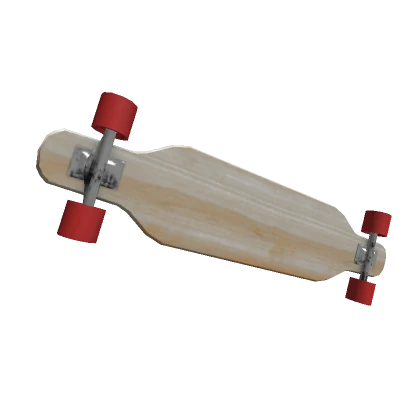 Plain Red-Wheeled Longboard